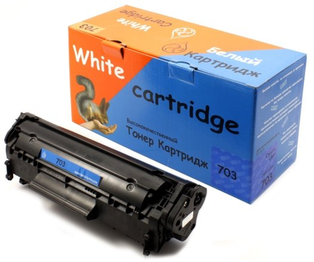 Тонер-картридж White Cartridge 703, черный, ресурс 2000 страниц Тонер-картридж White Cartridge 703, черный, ресурс 2000 страниц