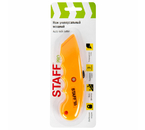 Нож универсальный мощный Staff Pro, ширина лезвия 18 мм, корпус желтый