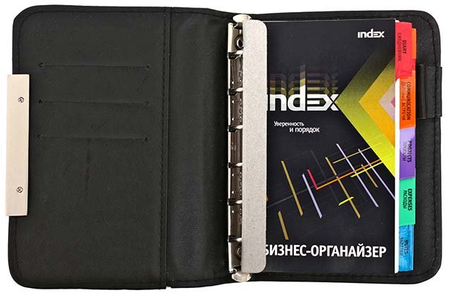 Бизнес-органайзер Index 801/5, 145*110 мм, черный Бизнес-органайзер Index 801/5, 145*110 мм, черный