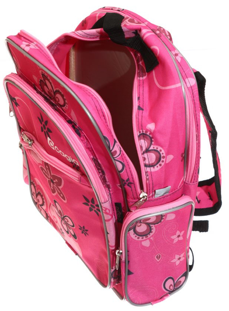 Ранец для начальных классов Cagia, 340*330*160 мм, розовый с рисунком