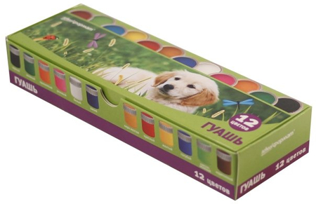 Гуашь «Домашние любимцы», 12 цветов*20 мл