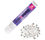 Хлопушка пневматическая «Снежинки», 30 см, фольга серебристая