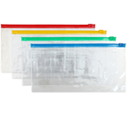 Папка-конверт пластиковая на молнии «Стамм» А6+, 255×130 мм/250×120 мм, толщина пластика 0,12 мм, прозрачная, (цвет молнии - ассорти) Папка-конверт пластиковая на молнии «Стамм» А6+, 255×130 мм/250×120 мм, толщина пластика 0,12 мм, прозрачная, (цвет молнии - ассорти)