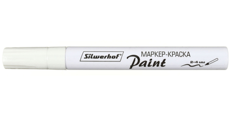 Маркер-краска Silwerhof Paint, белый Маркер-краска Silwerhof Paint, белый