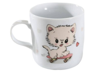 Кружка керамическая «Котёнок на скейте» Кружка керамическая «Котёнок на скейте»