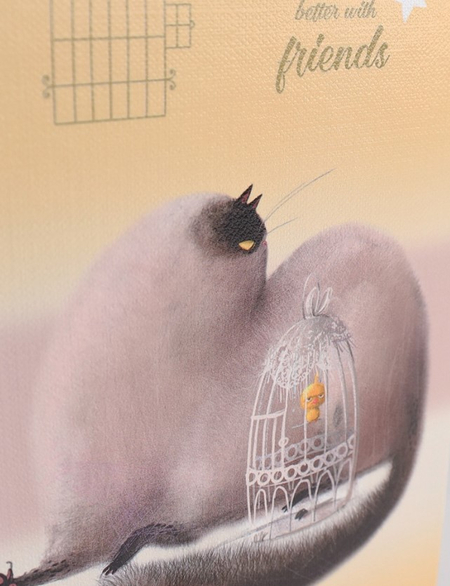 Книжка записная «Кошка и канарейка», 103*148 мм, 64 л., клетка Книжка записная «Кошка и канарейка», 103*148 мм, 64 л., клетка