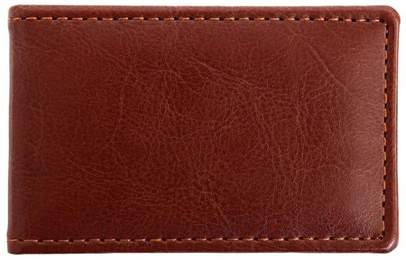 Визитница из искусственной кожи «Корсика», 105*65 мм, 1 карман, 20 листов, коричневая