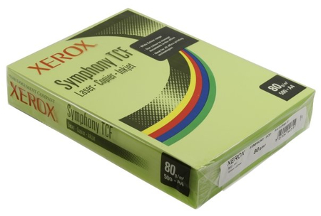 Бумага офисная цветная Xerox Symphony TCF, А4 (210*297 мм), 80 г/м2, 500 л., лайм