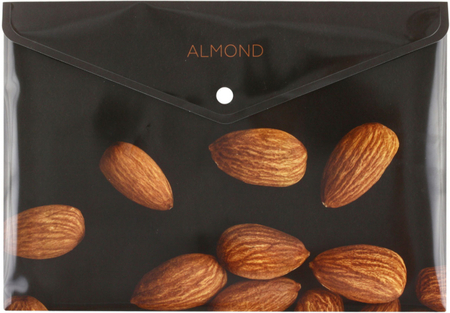 Папка-конверт пластиковая на кнопке Optima, толщина пластика 0,18 мм, Fruit №1. Almond