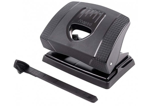 Дырокол Essentials Green, 105×75 мм, 25 л., черный