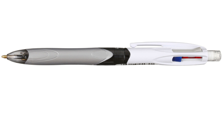 Ручка шариковая автоматическая многофункциональная Bic + автоматический карандаш, корпус белый с серебристым, 3 стержня