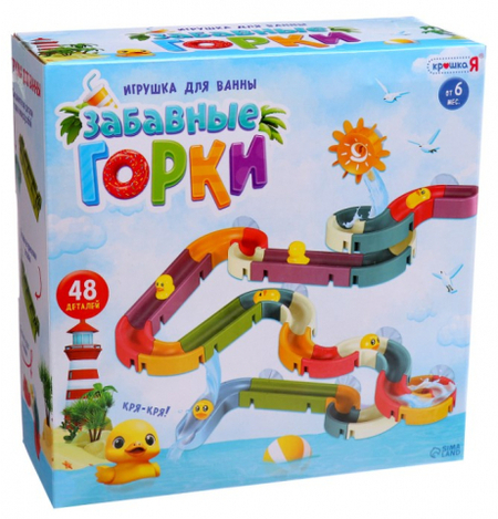 Игрушка для купания в ванной «Забавные горки», 48 деталей, 6 месяцев+ Игрушка для купания в ванной «Забавные горки», 48 деталей, 6 месяцев+