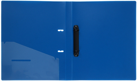 Папка пластиковая на 2-х кольцах Berlingo Soft Touch, толщина пластика 0,7 мм, синяя