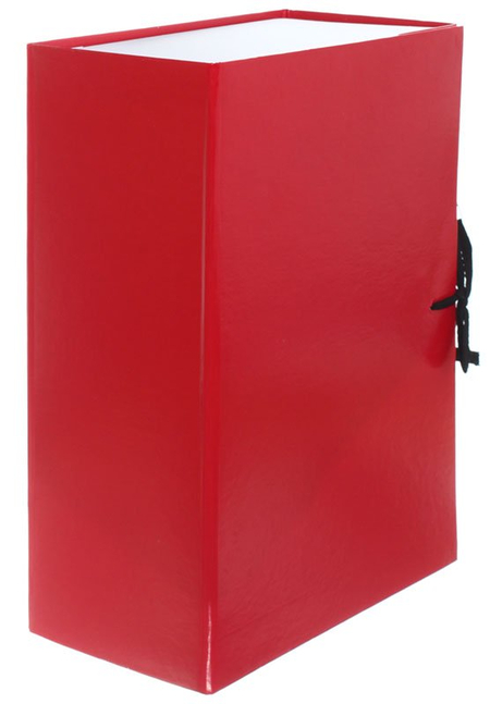 Короб архивный бумвиниловый на завязках «Феникс», 235*320*130 мм, красный мрамор