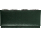 Планинг датированный на гребне на 2026 год Qredo Nebraska, 300×130 мм, 64 л., темно-зеленый