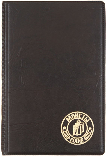 Альбом для монет, 115*170 мм, 12 ячеек на листе, 6 листов, ассорти