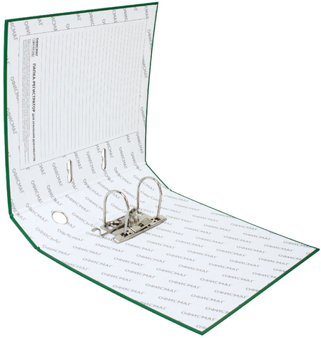 Папка-регистратор «Офисмаг» с односторонним ПВХ-покрытием, корешок 70 мм, зеленый Папка-регистратор «Офисмаг» с односторонним ПВХ-покрытием, корешок 70 мм, зеленый