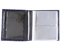 Визитница из натуральной кожи «Кинг» 4327, 115*125 мм, 2 кармана, 18 листов, рифленая синяя (средняя величина рифления)