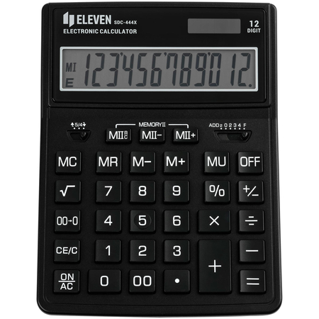 Калькулятор 12-разрядный Eleven SDC-444X, черный
