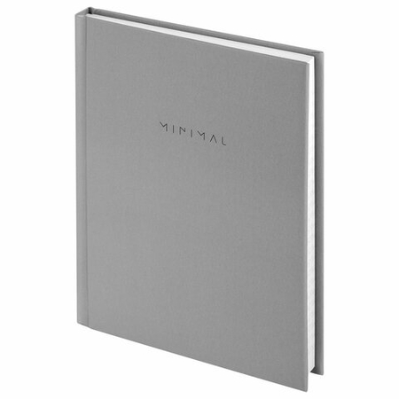 Книжка записная Brauberg Minimal А6, 105*145 мм, 80 л., клетка, серый