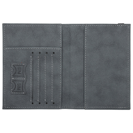 Обложка для паспорта Brauberg, 110*145 мм, «Самолет», серая