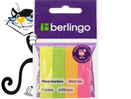 Закладки-разделители бумажные с липким краем Berlingo