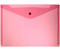 Папка-конверт пластиковая на кнопке «Бизнес-центр» , толщина пластика 0,18 мм, красная