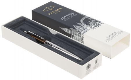 Ручка подарочная шариковая Parker Jotter SE 2017 London Architecture Gothic Bronze, корпус серебристо-бронзовый Ручка подарочная шариковая Parker Jotter SE 2017 London Architecture Gothic Bronze, корпус серебристо-бронзовый