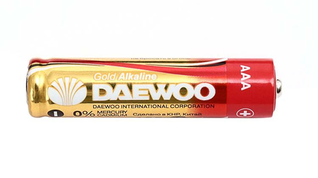 Батарейка щелочная Daewoo Gold Alkaline, AАА, LR03, 1.5V