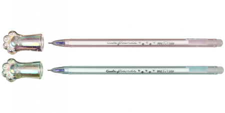 Ручка гелевая Meshu «Пиши-Стирай» с топпером, Pads, корпус ассорти, стержень синий