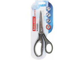 Ножницы канцелярские Brauberg Extra, 210 мм, ручки серые с черным Ножницы канцелярские Brauberg Extra, 210 мм, ручки серые с черным