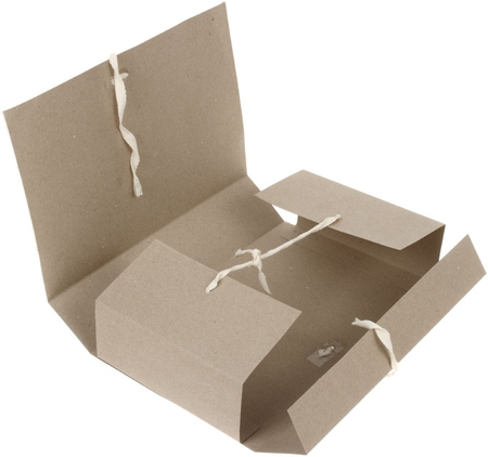 Папка картонная на завязках «Дело» АйТи Сервис, А4, плотность 420 г/м2, ширина корешка 70 мм, серая