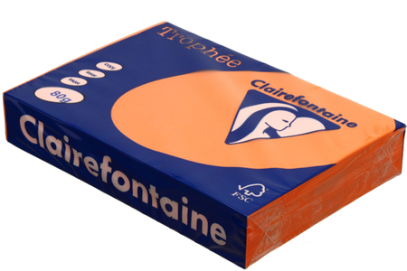Бумага офисная цветная Trophee Intensive, А4 (210*297 мм), 80 г/м2, 500 л., ярко-оранжевая
