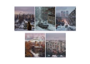 Тетрадь общая А5, 48 л. на скобе BG «Двор», 165×202 мм, клетка, ассорти