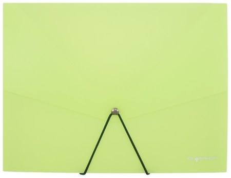 Папка пластиковая объемная TransNebel, толщина пластика 0,8 мм, полупрозрачная зеленая