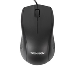Мышь компьютерная Sonnen М-201, USB, проводная, черная