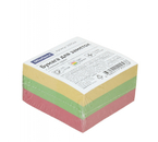 Бумага для заметок с липким краем OfficeSpace, 50×50 мм, 1 блок×300 л., 3 цвета, пастель