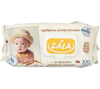 Салфетки влажные Zala, 54 шт., с экстрактом пшеницы