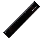 Линейка пластиковая Brauberg Black 1, 15 см, черная