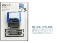 Штамп самонаборный на 4 строки Ideal 4912/typo