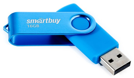 Флеш-накопитель SmartBuy Twist, 16 Gb, корпус синий
