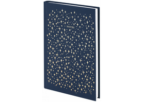 Ежедневник недатированный Staff (А5, фольга), 145×215 мм, 128 л., Stars, темно-синий