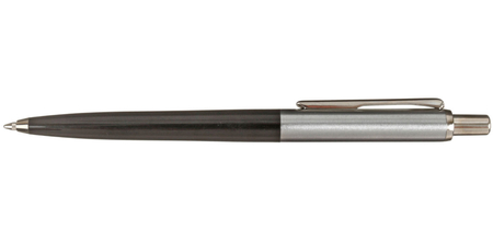 Ручка подарочная шариковая автоматическая Luxor Star, корпус серебристо-черный, стержень синий