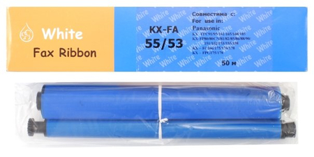 Термопленка White Fax Ribbon KX-FA55/53, 50 м (цена за 1 рулон)