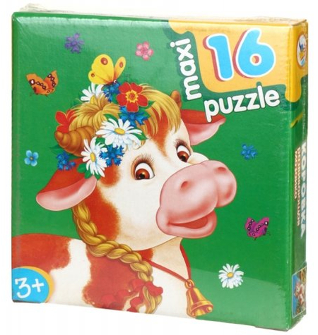 Игра настольная «Развивающая мозаика Maxi Puzzle», «Коровка», 3+