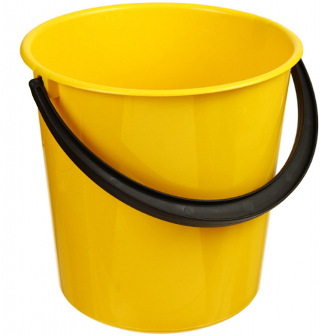Ведро пластиковое, 10 л, желтое