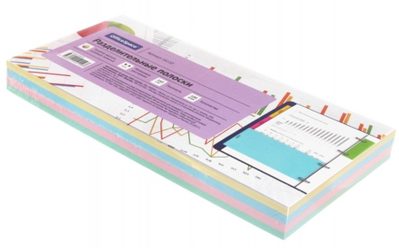 Разделители для папок-регистраторов картонные OfficeSpace, 105*230 мм, 100 шт., 4 цвета