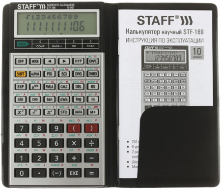 Калькулятор научный 10+2 разрядов Staff STF-169, черный
