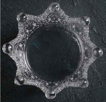 Салатник стеклянный фигурный «Корона», 0,25 л (диаметр 12 см, высота 8 см)