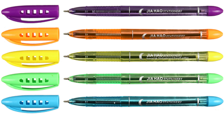 Ручка шариковая Jia Hao, корпус ассорти, стержень синий